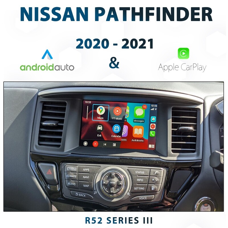 Nissan Pathfinder R52 Series III (2020-2021) with Apple CarPlay and Android Auto integration