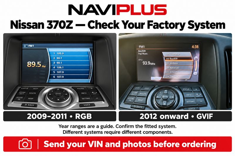 Nissan 370Z MY12 CarPlay &amp; Android Auto Kit | Naviplus