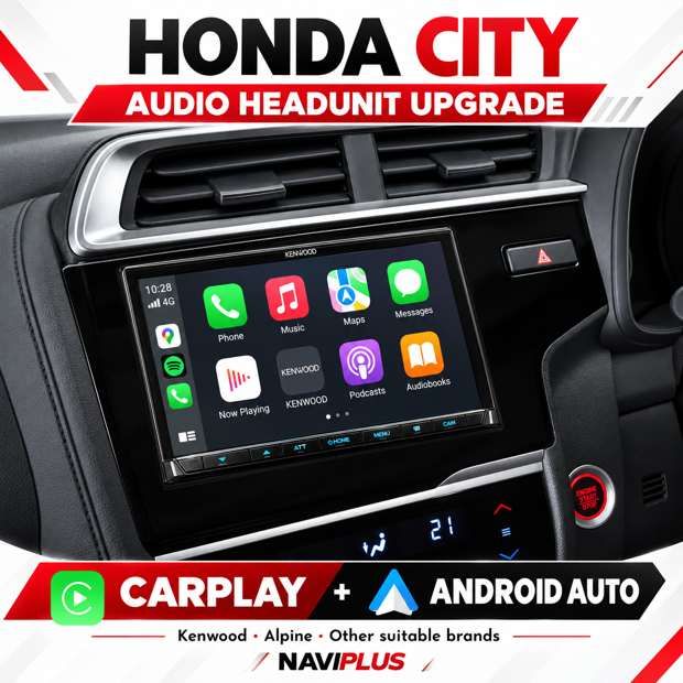 Honda City Apple CarPlay &amp; Android Auto Headunit Replacement Upgrade
