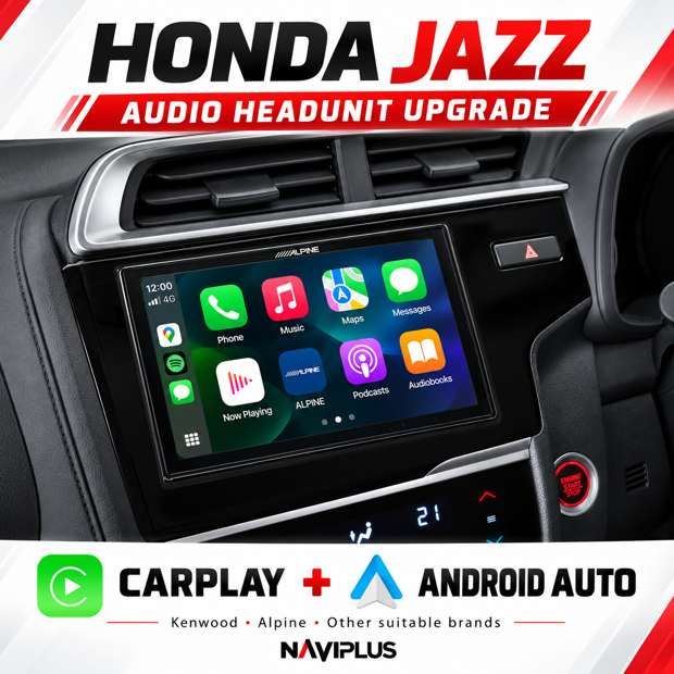Honda Jazz GF Apple CarPlay &amp; Android Auto Headunit Replacement Upgrade