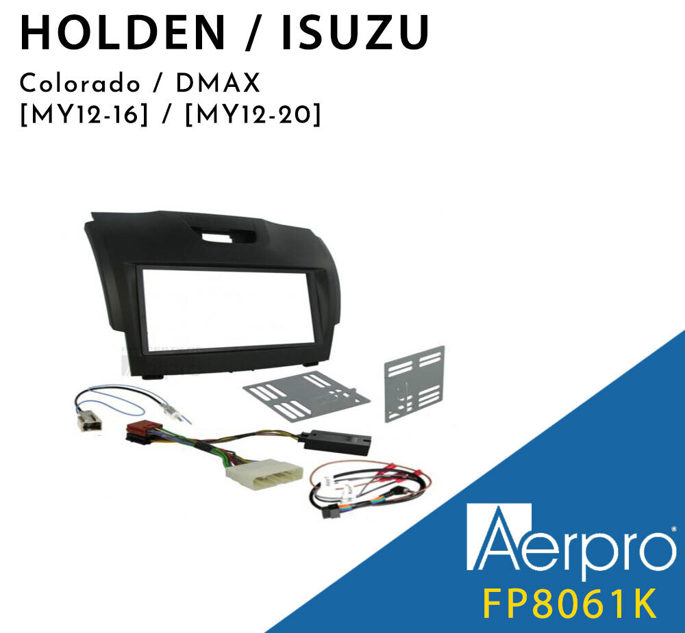 Isuzu D-MAX MY12–20 Double-DIN Installation Kit — Aerpro FP8061K