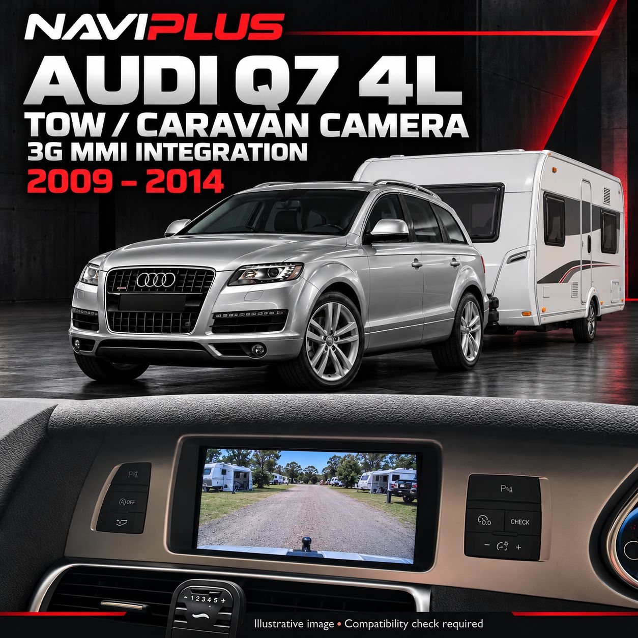 Audi Q7 4L Tow / Caravan Camera Integration Kit – 3G MMI High / Plus | 2009–2014