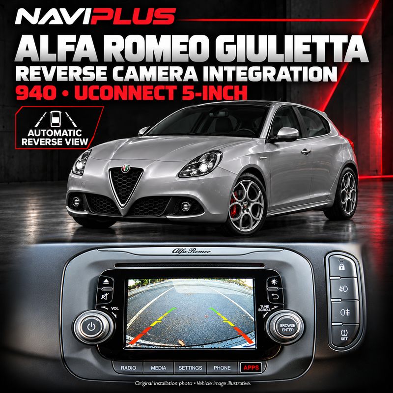 Alfa Romeo Giulietta 940 Reverse Camera Integration Kit | Uconnect 5-inch | 2012 Onwards