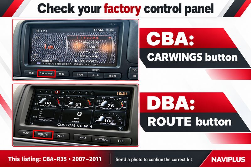 Nissan GT-R R35 Apple CarPlay &amp; Android Auto Integration | 2007–2011 CBA-R35