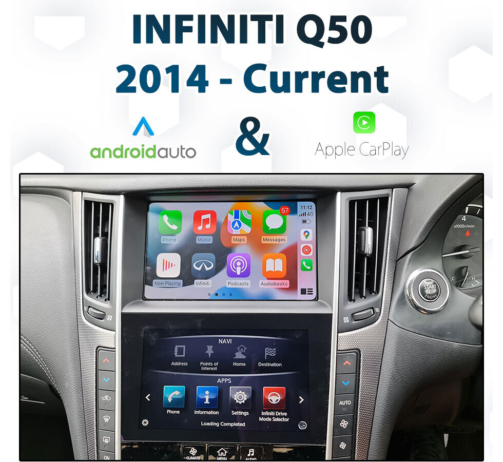 Infiniti Q50 2016 - 2019 Nissan skyline 350GT Android Auto &amp; Apple CarPlay Integration