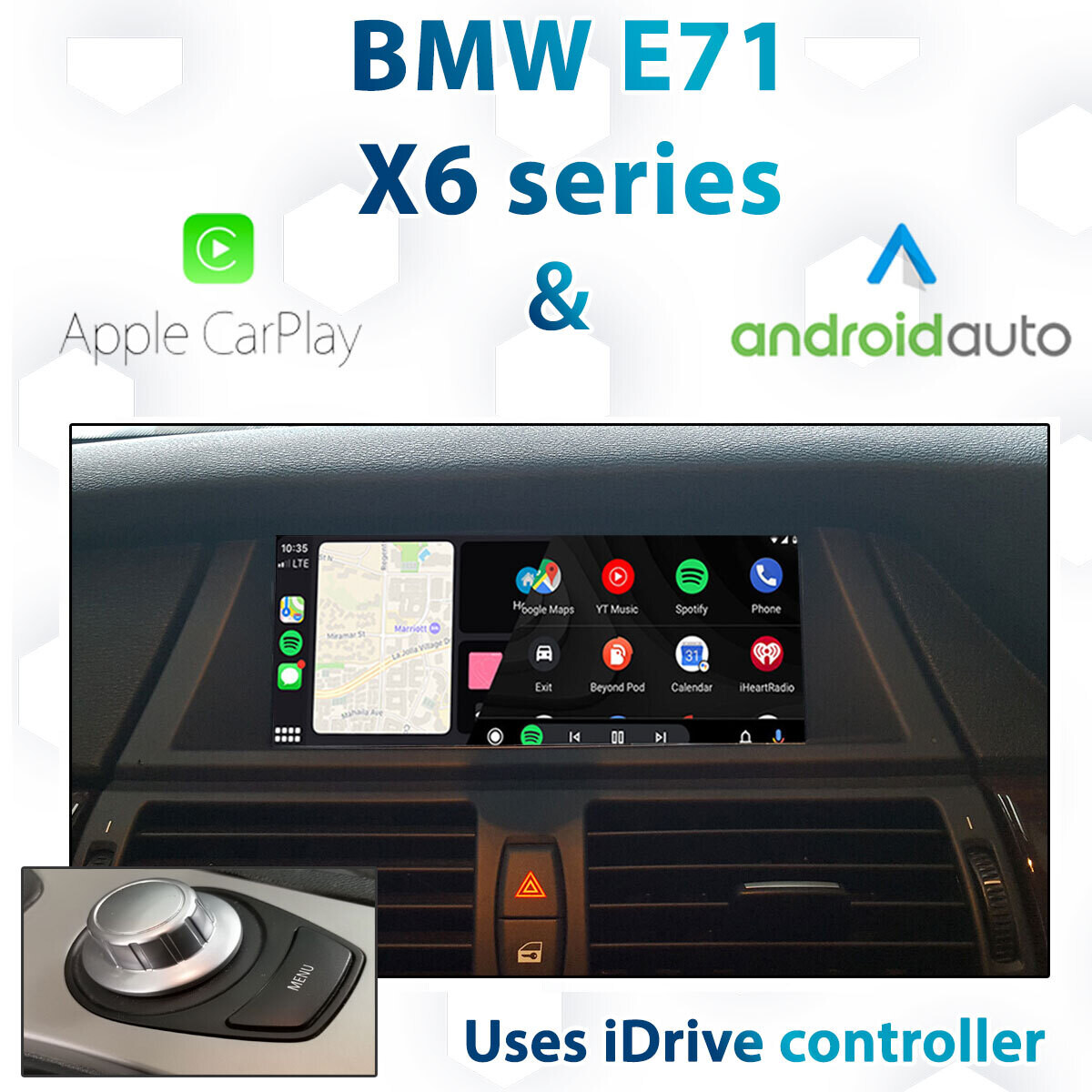 BMW E71 X6 CCC iDrive Apple CarPlay &amp; Android Auto Integration