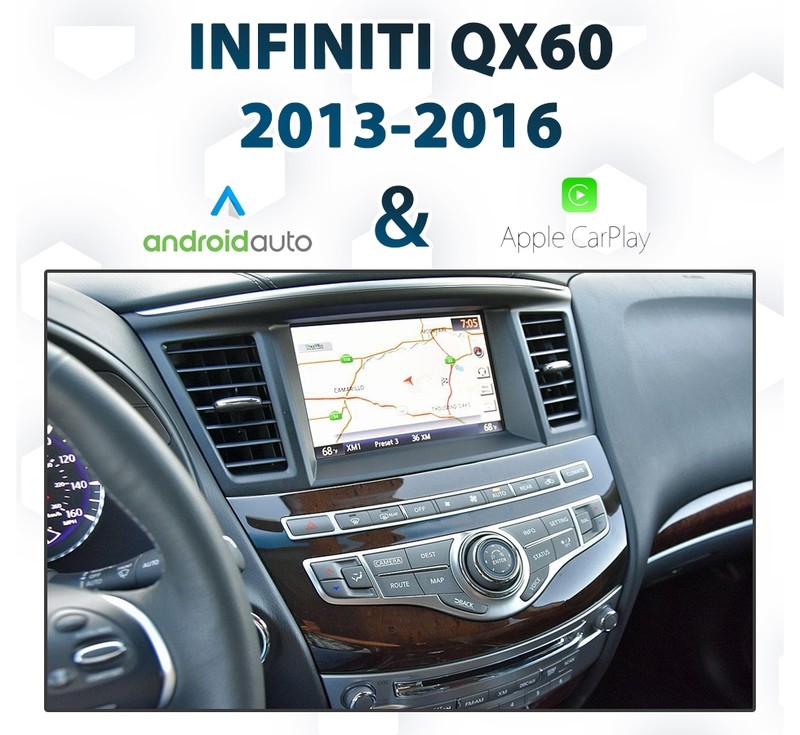 Infiniti QX60 2013 - 2019 Android Auto &amp; Apple CarPlay Integration (without touch screen versions)