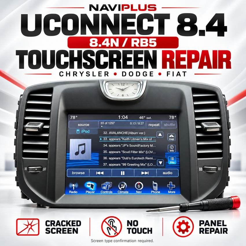 UConnect 8.4N RB5 Touchscreen Repair – Chrysler 300C, Dodge Journey &amp; Fiat Freemont