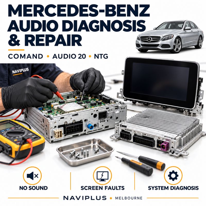 Mercedes-Benz Audio Head Unit &amp; Amplifier Diagnosis and Repair
