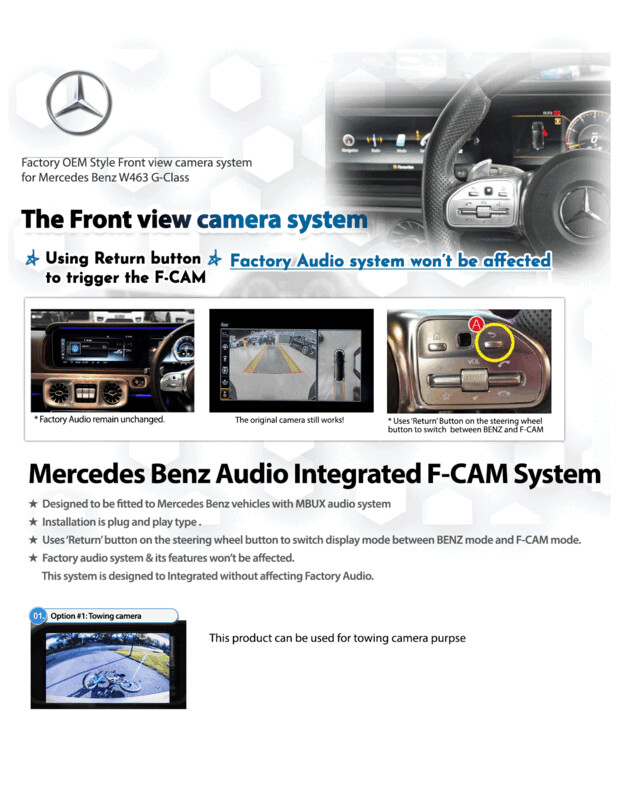 Mercedes-Benz G-Class Front View Camera Integration