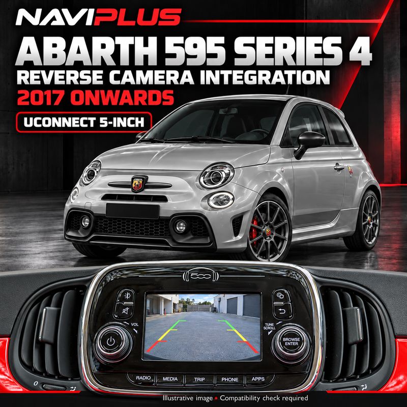 Abarth 595 Series 4 Reverse Camera Integration Kit | Uconnect 5-inch | 2017 Onwards