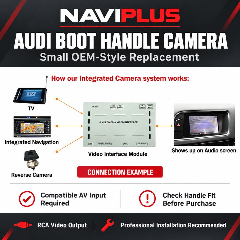 Audi Boot Handle Replacement Rear Camera | NaviPlus ORC