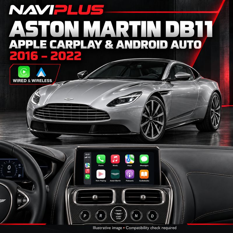 Aston Martin DB11 Apple CarPlay &amp; Android Auto Integration | Wired &amp; Wireless | 2016–2022