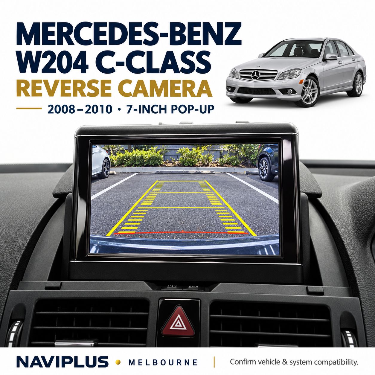 Mercedes-Benz W204 C-Class pre-facelift Reverse Camera Integration – 2008–2010