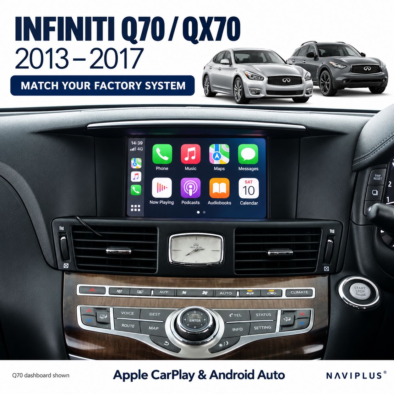 Infiniti Q70 / QX70 2013–2017 – Apple CarPlay &amp; Android Auto Integration