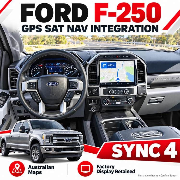 Ford F-250 SYNC 4 GPS Sat Nav Integration — Australian Maps