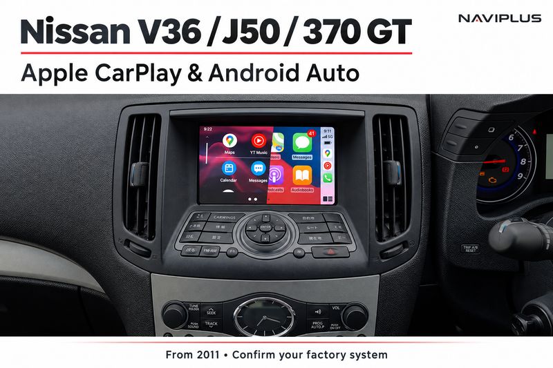 Nissan V36 / J50 / 370 GT Skyline Apple CarPlay &amp; Android Auto Integration | From 2011