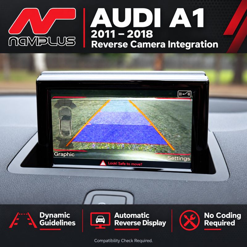 Audi A1 2011–2018 Reverse Camera Integration Kit | Dynamic Guidelines