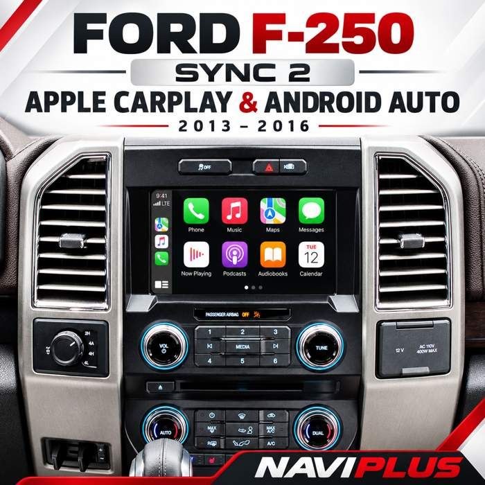 Ford F-250 SYNC 2 Wireless Apple CarPlay &amp; Android Auto Integration 2013–2016