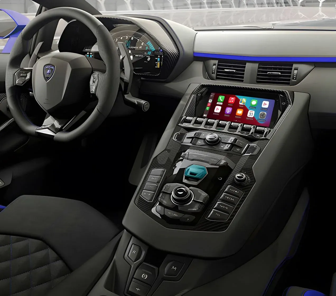 Lamborghini Aventador 2011 – 2021 Apple CarPlay &amp; Android Auto Retrofit