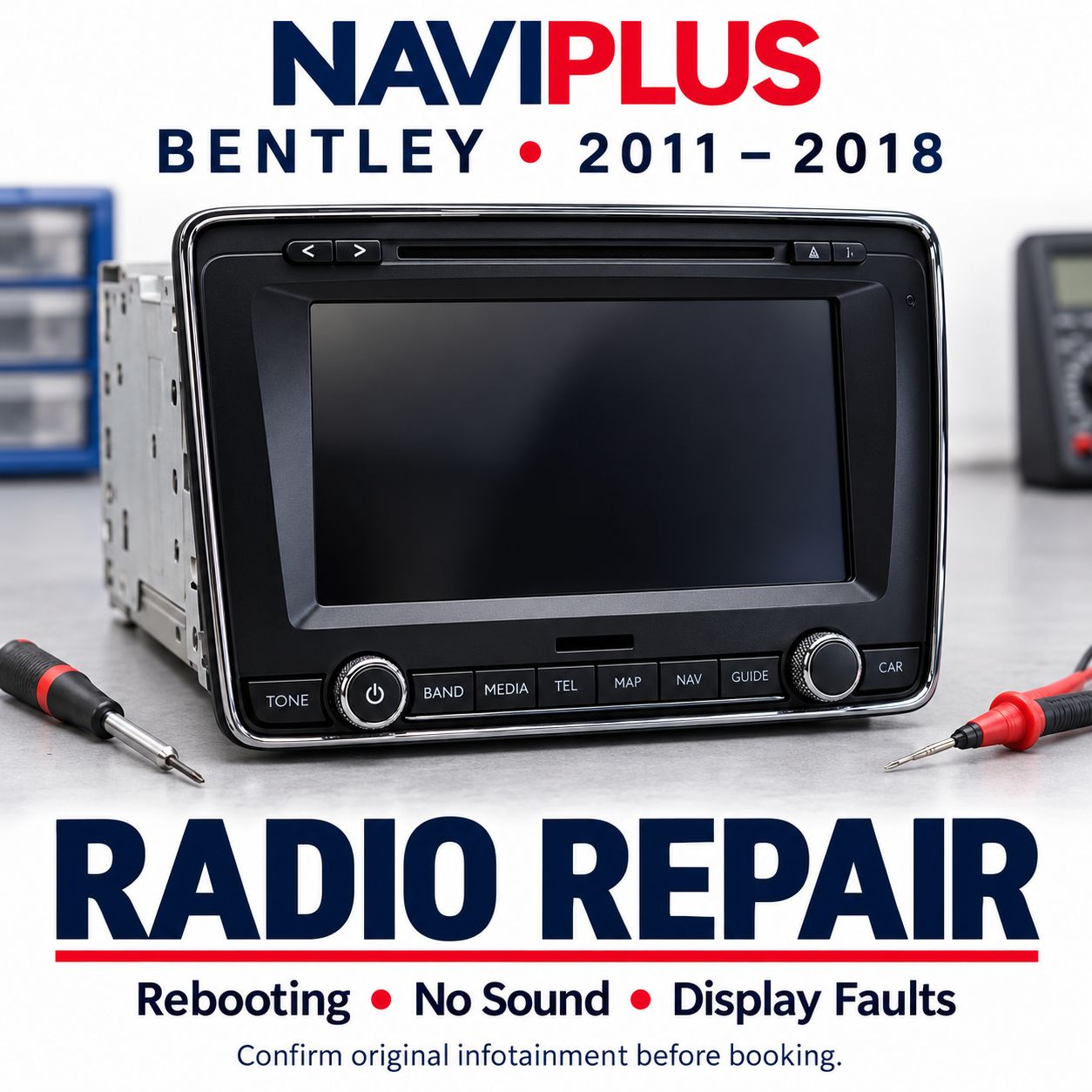 Bentley Continental GT / GTC, Flying Spur &amp; Mulsanne Radio Repair Service 2011–2018