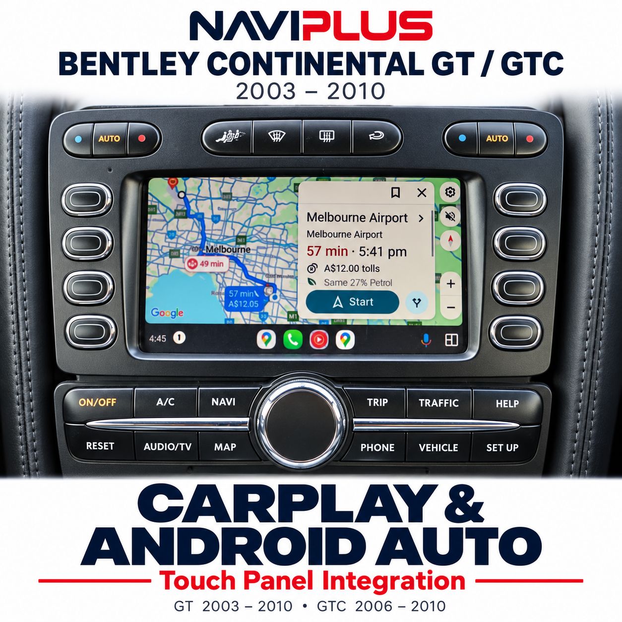 Bentley Continental GT / GTC Touch CarPlay &amp; Android Auto Integration 2003–2010
