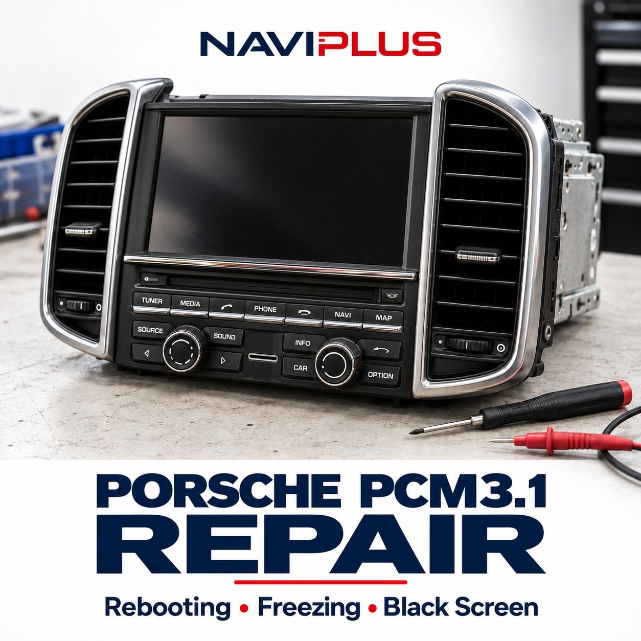Porsche PCM3.1 Rebooting, Freezing &amp; Black Screen Repair Service