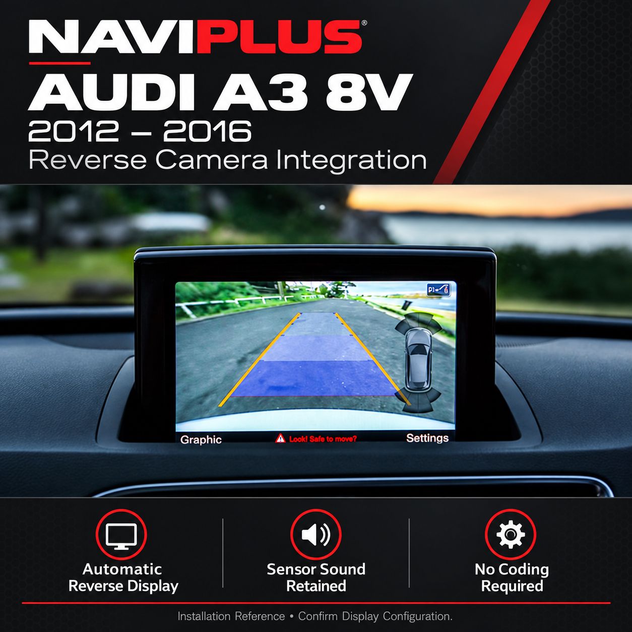 Audi A3 8V 2012–2016 Reverse Camera Integration Kit | Sedan &amp; Hatchback