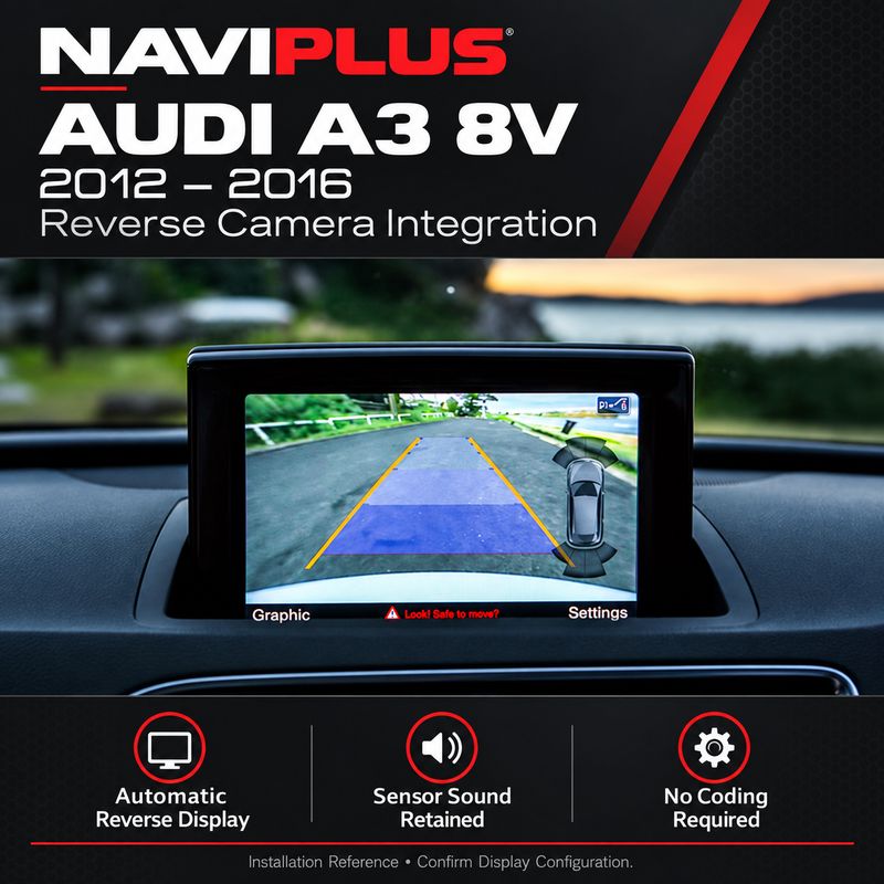 Audi A3 8V 2012–2016 Reverse Camera Integration Kit | Sedan &amp; Hatchback
