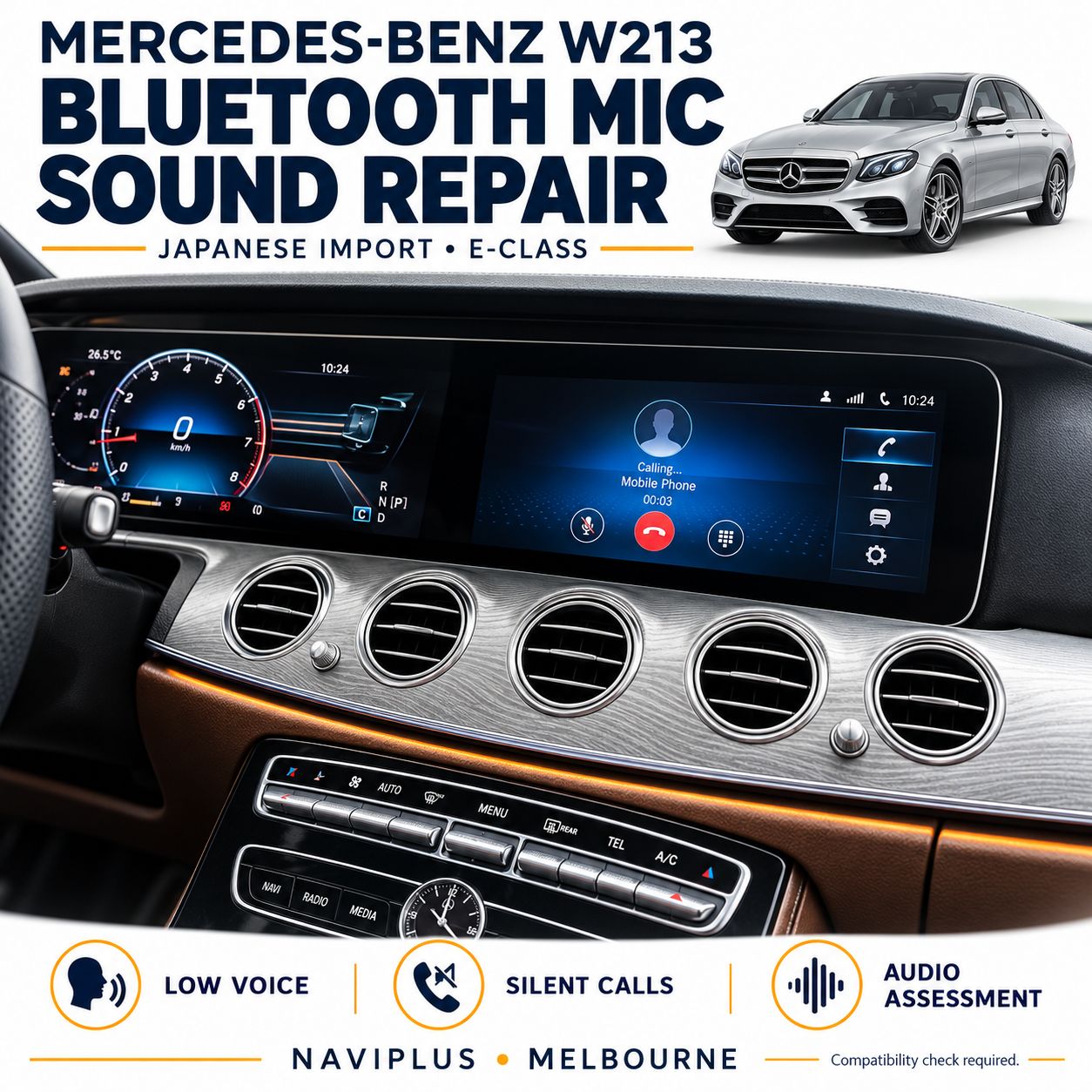 Mercedes-Benz W213 E-Class Japanese Import Bluetooth Microphone Repair