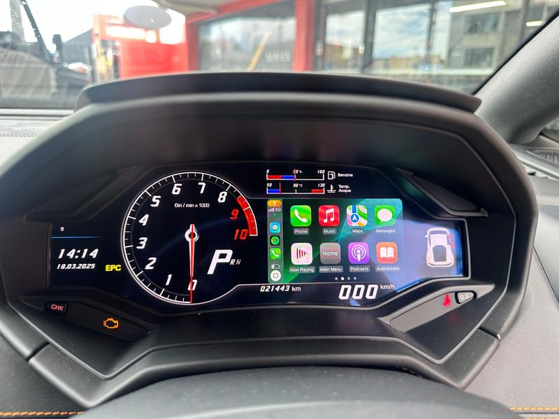 Lamborghini Huracán Apple CarPlay &amp; Android Auto Retrofit Model Years: 2014 – 2023 (LP580-2 / LP610-4 / EVO / STO variants)