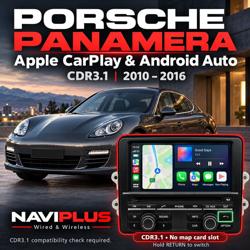 Porsche Panamera CDR3.1 Apple CarPlay &amp; Android Auto Integration 2010–2016