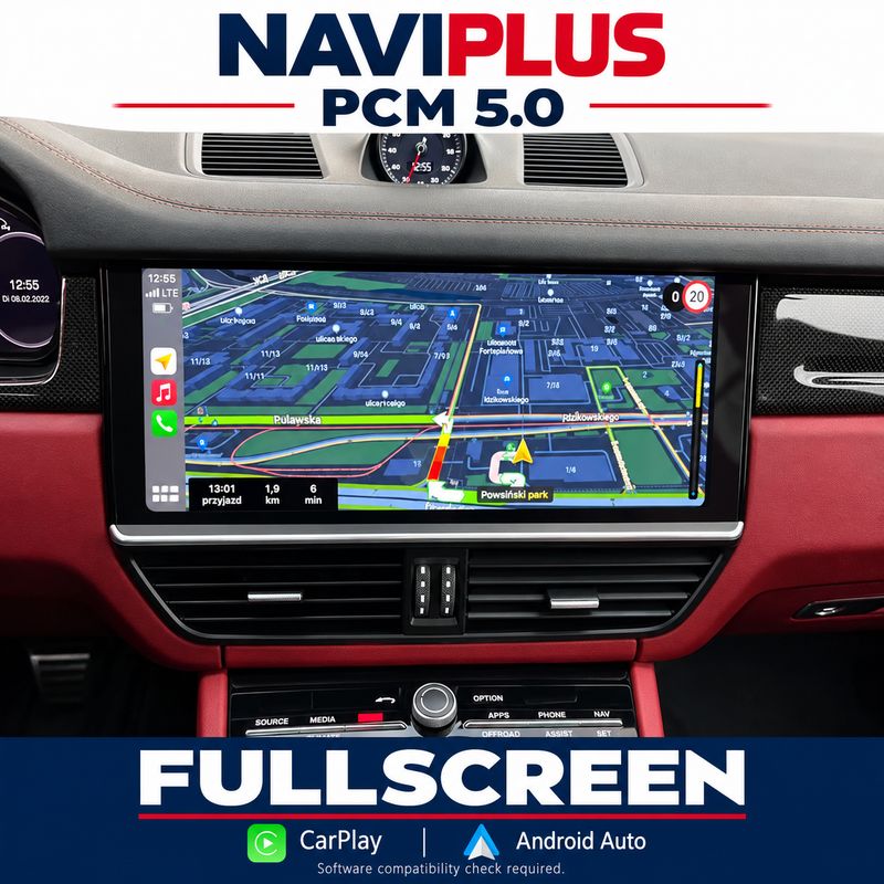 Porsche PCM 5.0 Apple CarPlay &amp; Android Auto Fullscreen Upgrade