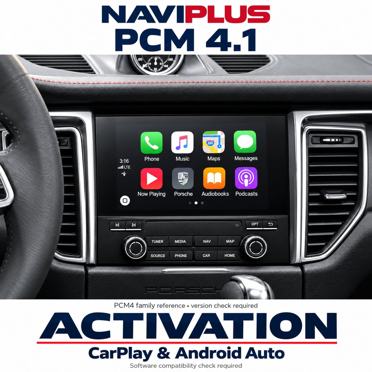 Porsche PCM 4.1 Apple CarPlay &amp; Android Auto Software Activation