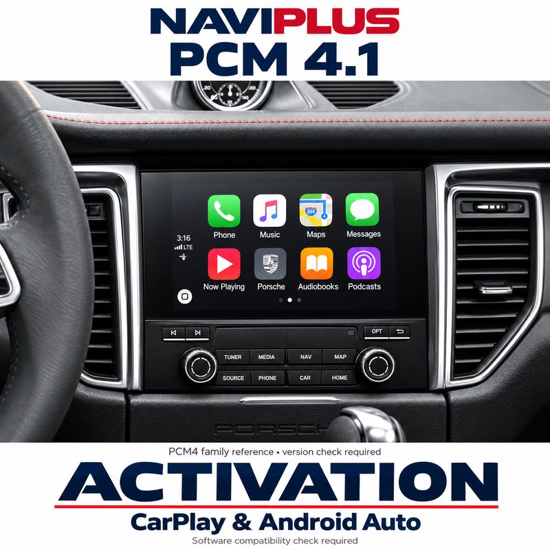 Porsche PCM 4.1 Apple CarPlay &amp; Android Auto Software Activation