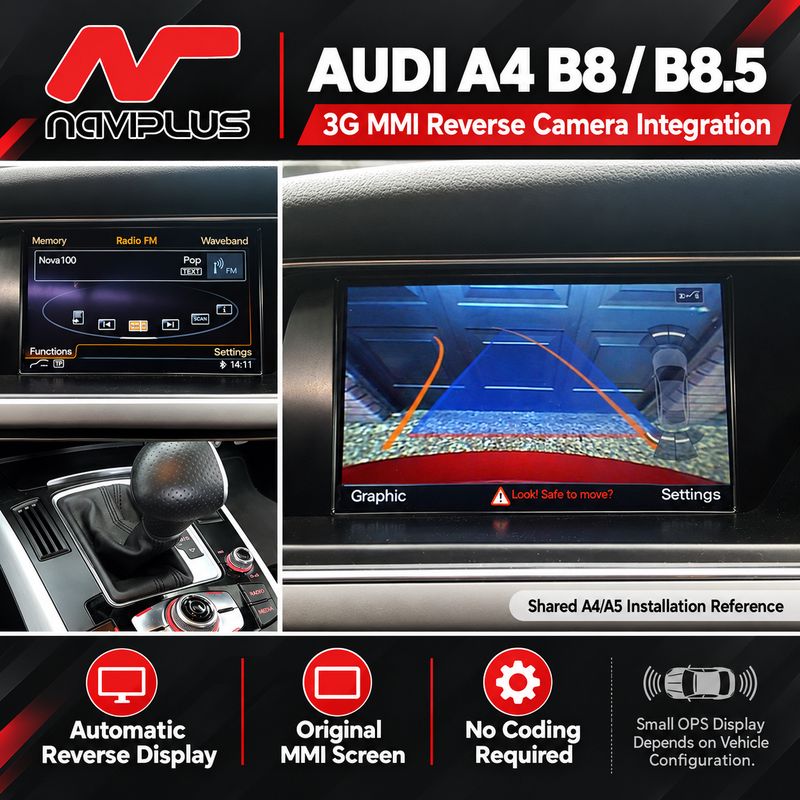 Audi A4 B8/B8.5 Reverse Camera Integration for 3G MMI