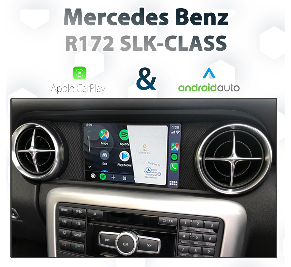 Mercedes-Benz R172 SLK-Class (2011-2015) – Factory Audio Integrated Touch and Dial Control Android Auto &amp; Apple CarPlay for NTG4.5/NTG4.7 with Audio20 or COMAND