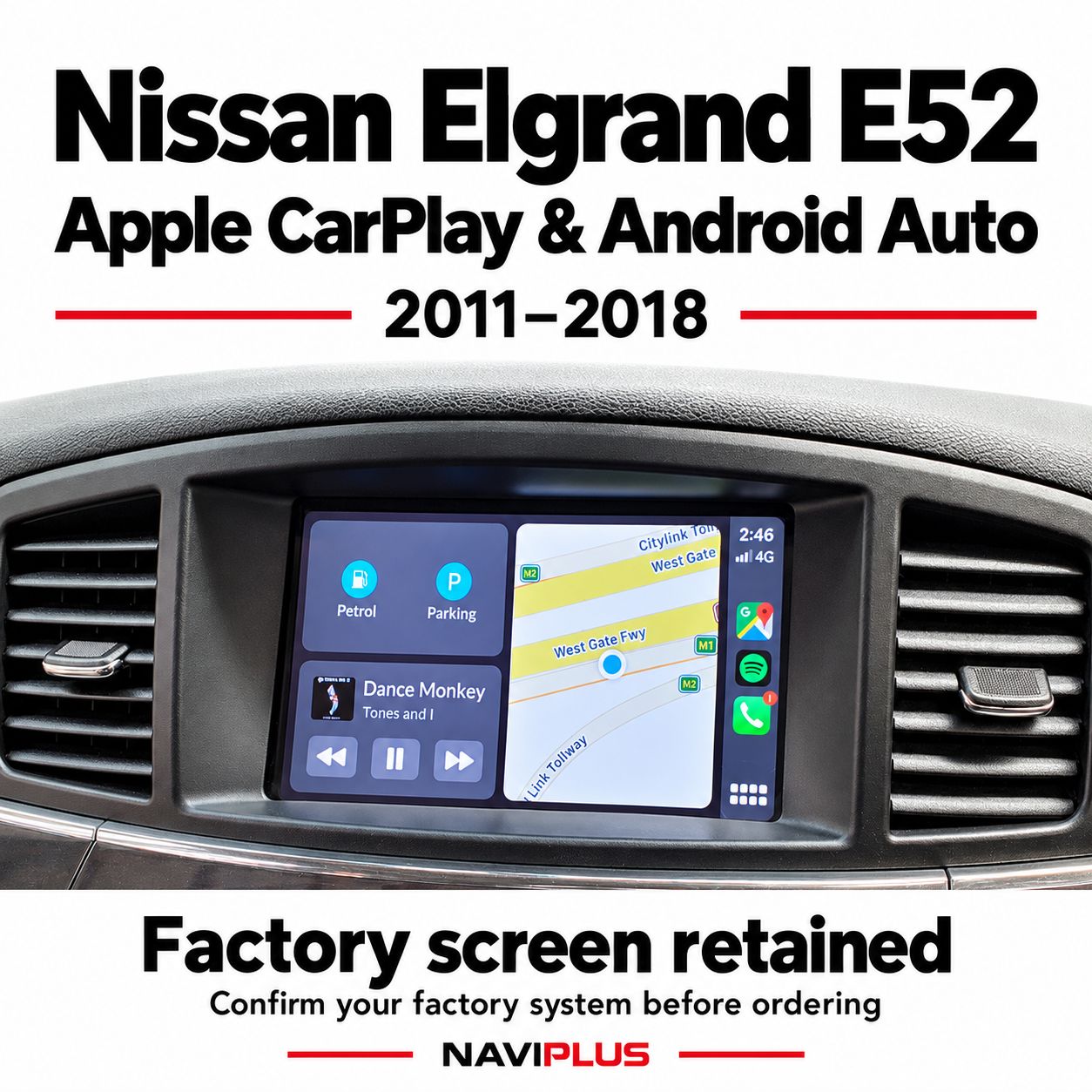 Nissan Elgrand E52 Apple CarPlay &amp; Android Auto Integration | 2011–2018