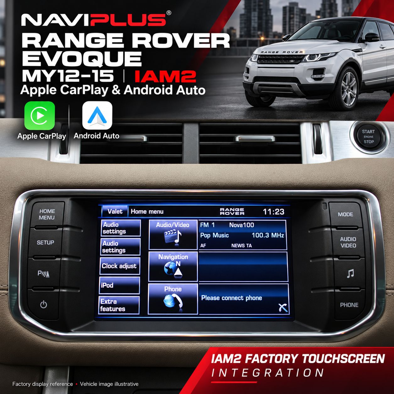Range Rover Evoque IAM2 Apple CarPlay &amp; Android Auto Integration MY12–15