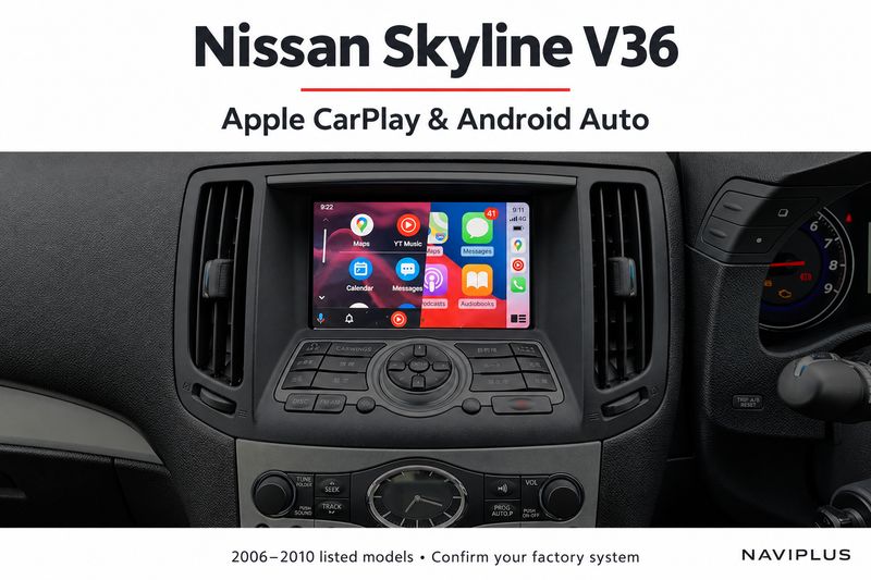 Nissan V36 / J50 / 370 GT Skyline Apple CarPlay &amp; Android Auto Integration | From 2006  to 2010
