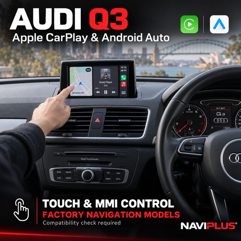 Audi Q3 Touch &amp; Dial Apple CarPlay &amp; Android Auto Integration