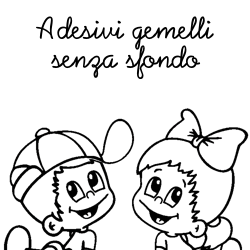 ADESIVO GEMELLI A BORDO  SENZA SFONDO