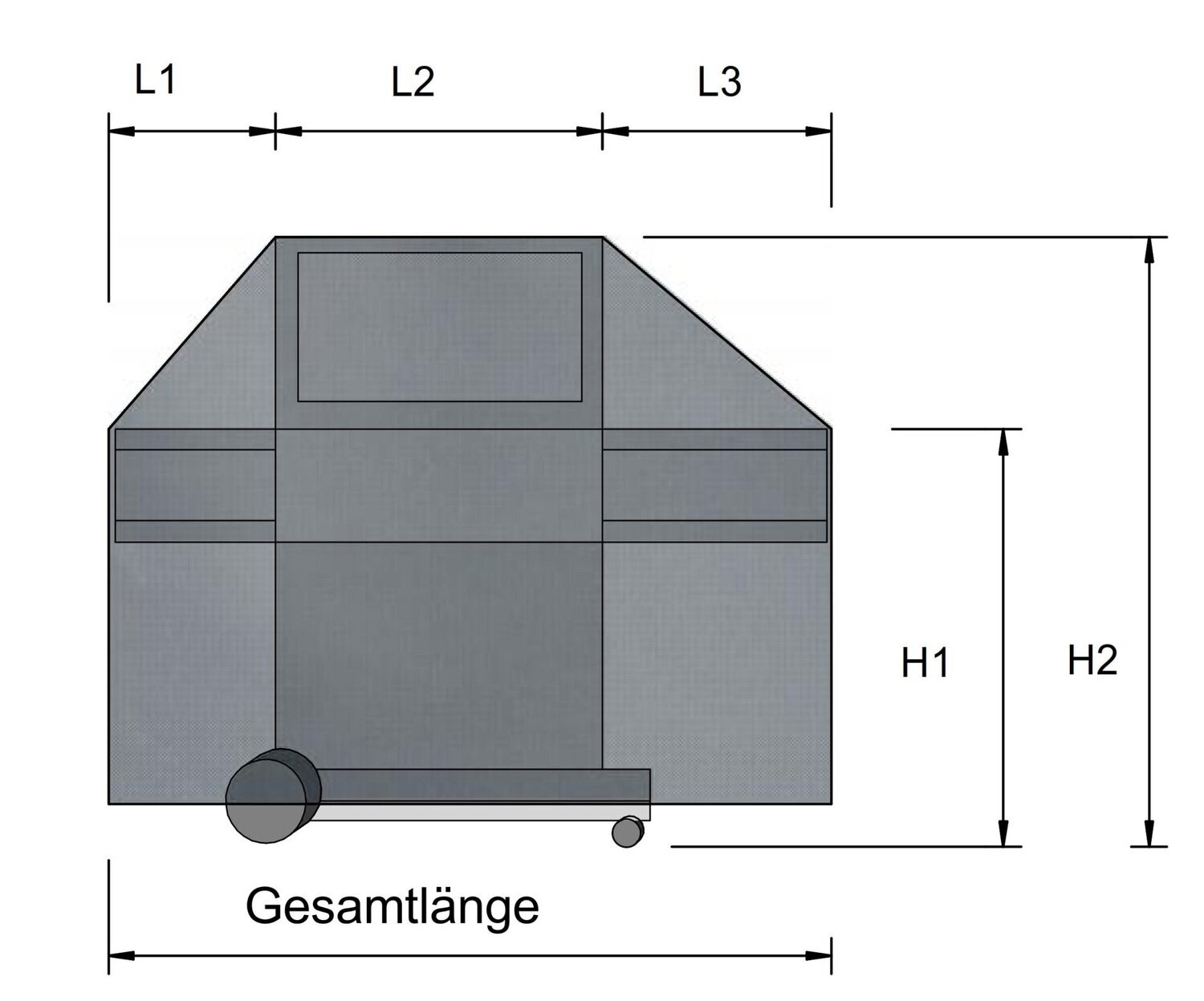 Grillhaube LKW Plane 650 g/m² Länge bis 140 cm Grillhaube LKW Plane 650 g/m² Länge bis 140 cm