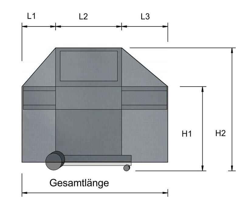Grillhaube LKW Plane 650 g/m² Länge bis 140 cm Grillhaube LKW Plane 650 g/m² Länge bis 140 cm