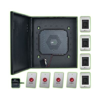 ZKTeco Atlas460-4 Complete Biometric 4 Door Access Control Kit Capable of Using Weigand and OSDP Readers