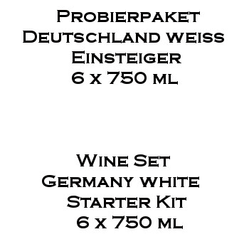 PROBIERPAKET Deutschland weiß Einsteiger 6 x 750ml Flaschen Weißwein