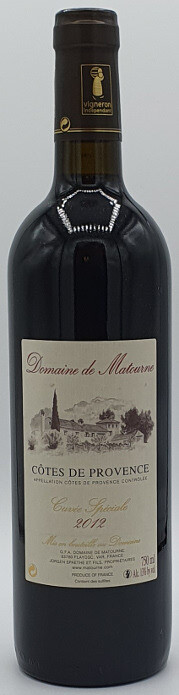 Domaine de Matourne 2012 Cuvee Speciale Cotes de Provence