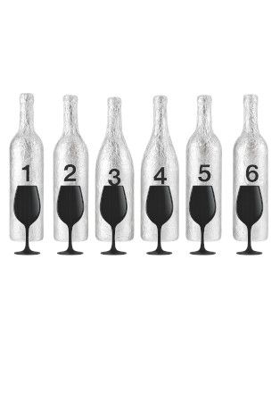 Probierpaket Blindprobe Roséweine Probierglas schwarz plus 6 x 750ml Flaschen