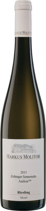 Markus Molitor 2015 Zeltinger Sonnenuhr Riesling Auslese** trocken Weinflasche
