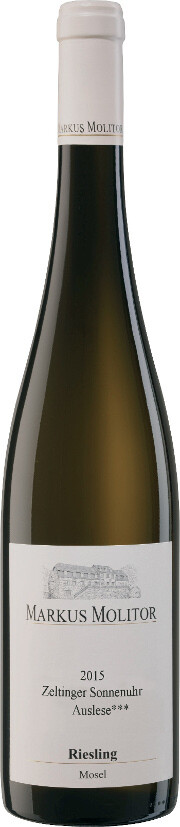 Markus Molitor 2015 Zeltinger Sonnenuhr Riesling Auslese*** trocken Weinflasche